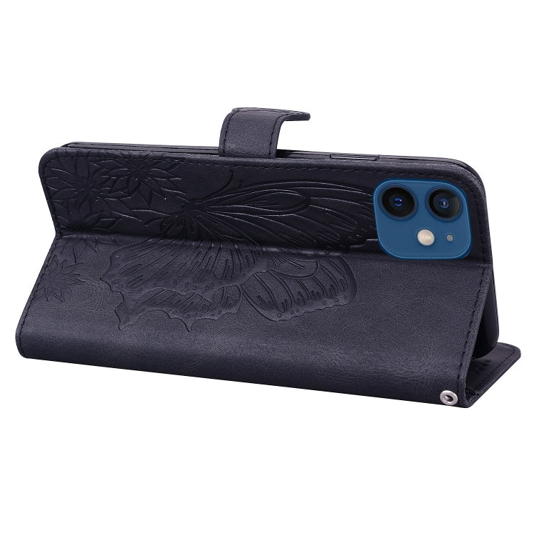 For iPhone 12 mini Retro Skin Feel Butterflies Embossing Horizontal Flip Leather Case with Holder & Card Slots & Wallet
