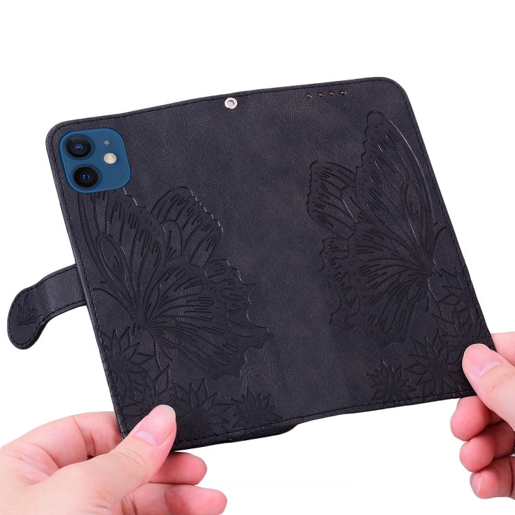 For iPhone 12 mini Retro Skin Feel Butterflies Embossing Horizontal Flip Leather Case with Holder & Card Slots & Wallet