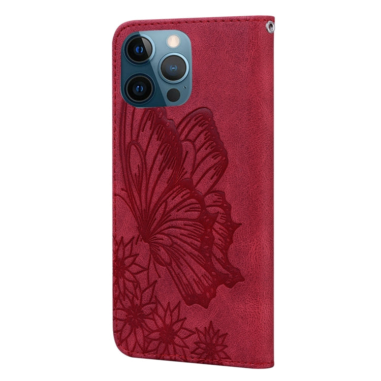 For iPhone 12 Pro Max Retro Skin Feel Butterflies Embossing Horizontal Flip Leather Case with Holder & Card Slots & Wallet
