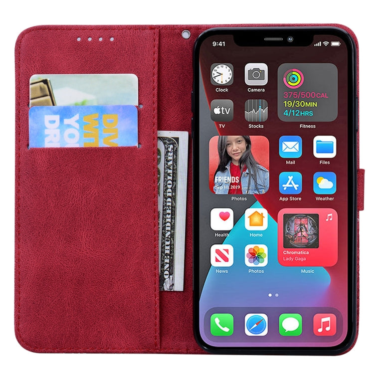 For iPhone 12 Pro Max Retro Skin Feel Butterflies Embossing Horizontal Flip Leather Case with Holder & Card Slots & Wallet