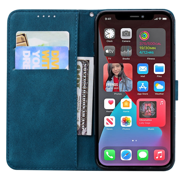 For iPhone 12 Pro Max Retro Skin Feel Butterflies Embossing Horizontal Flip Leather Case with Holder & Card Slots & Wallet