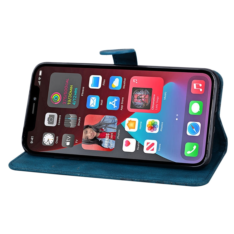 For iPhone 12 Pro Max Retro Skin Feel Butterflies Embossing Horizontal Flip Leather Case with Holder & Card Slots & Wallet
