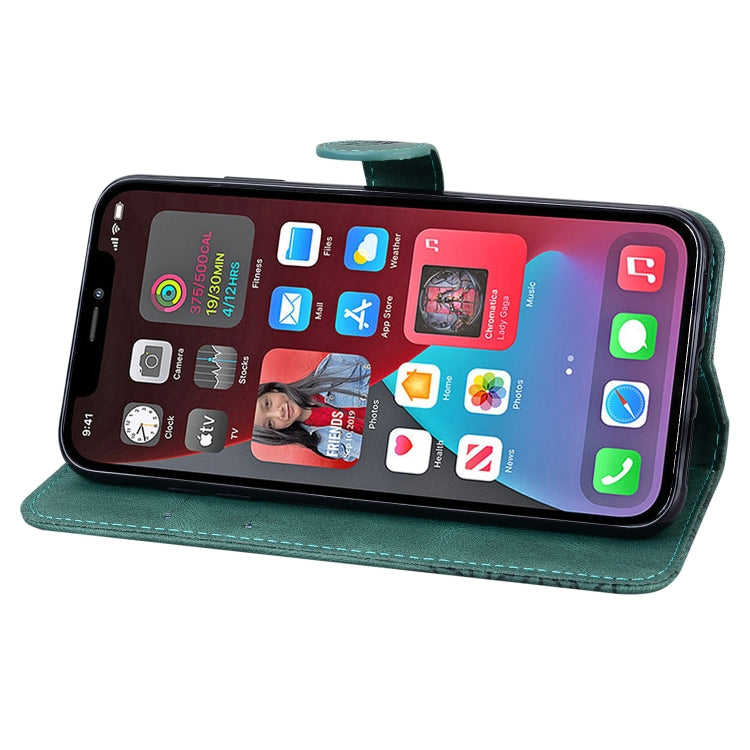 For iPhone 12 Pro Max Retro Skin Feel Butterflies Embossing Horizontal Flip Leather Case with Holder & Card Slots & Wallet