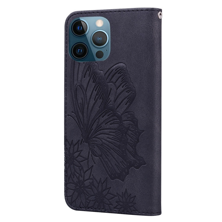 For iPhone 12 Pro Max Retro Skin Feel Butterflies Embossing Horizontal Flip Leather Case with Holder & Card Slots & Wallet