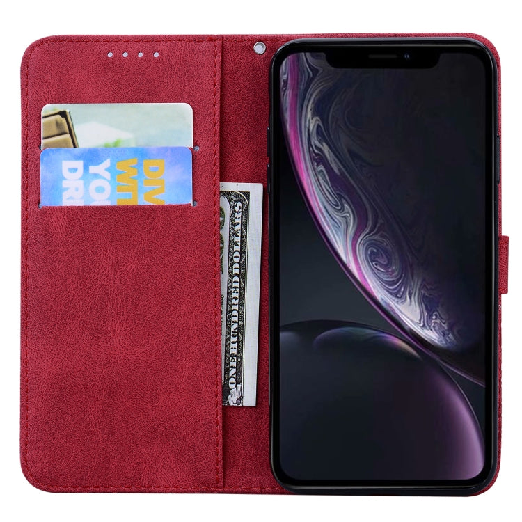 For iPhone XR Retro Skin Feel Butterflies Embossing Horizontal Flip Leather Case with Holder & Card Slots & Wallet