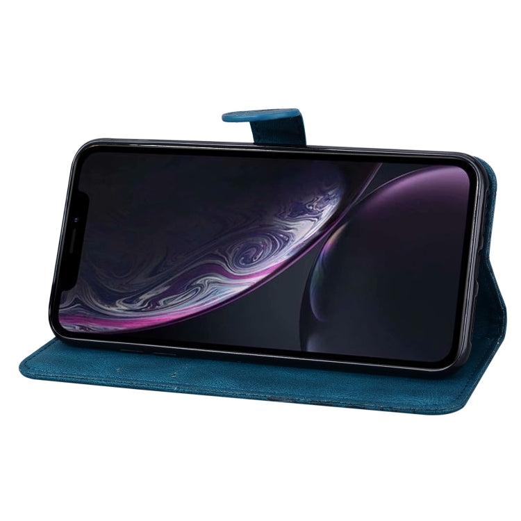 For iPhone XR Retro Skin Feel Butterflies Embossing Horizontal Flip Leather Case with Holder & Card Slots & Wallet