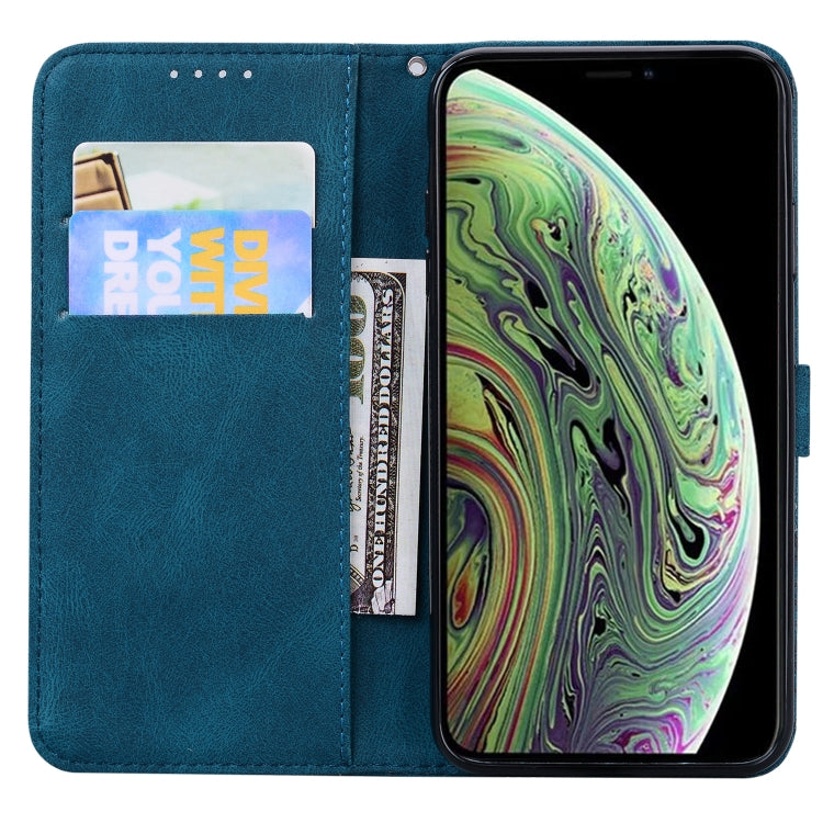 For iPhone X / XS Retro Skin Feel Butterflies Embossing Horizontal Flip Leather Case with Holder & Card Slots & Wallet