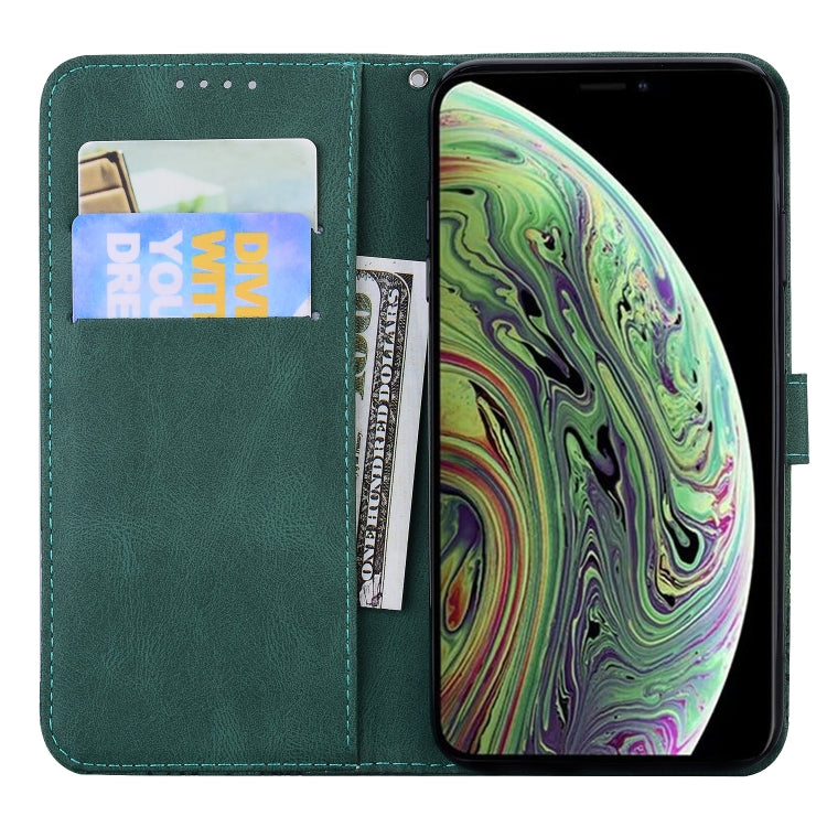 For iPhone XS Max Retro Skin Feel Butterflies Embossing Horizontal Flip Leather Case with Holder & Card Slots & Wallet