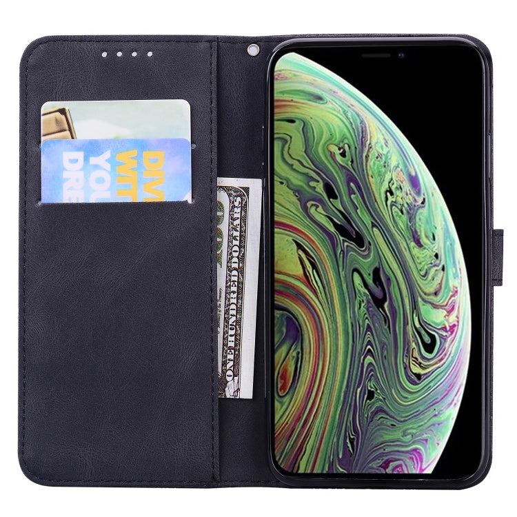 For iPhone XS Max Retro Skin Feel Butterflies Embossing Horizontal Flip Leather Case with Holder & Card Slots & Wallet