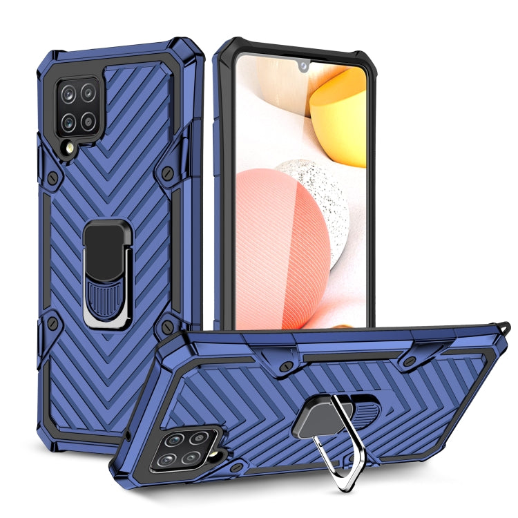 For Samsung Galaxy A42 5G Cool Armor PC + TPU Shockproof Case with 360 Degree Rotation Ring Holder