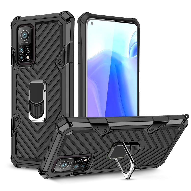 For Xiaomi Mi 10T 5G / 10T Pro 5G Cool Armor PC + TPU Shockproof Case with 360 Degree Rotation Ring Holder