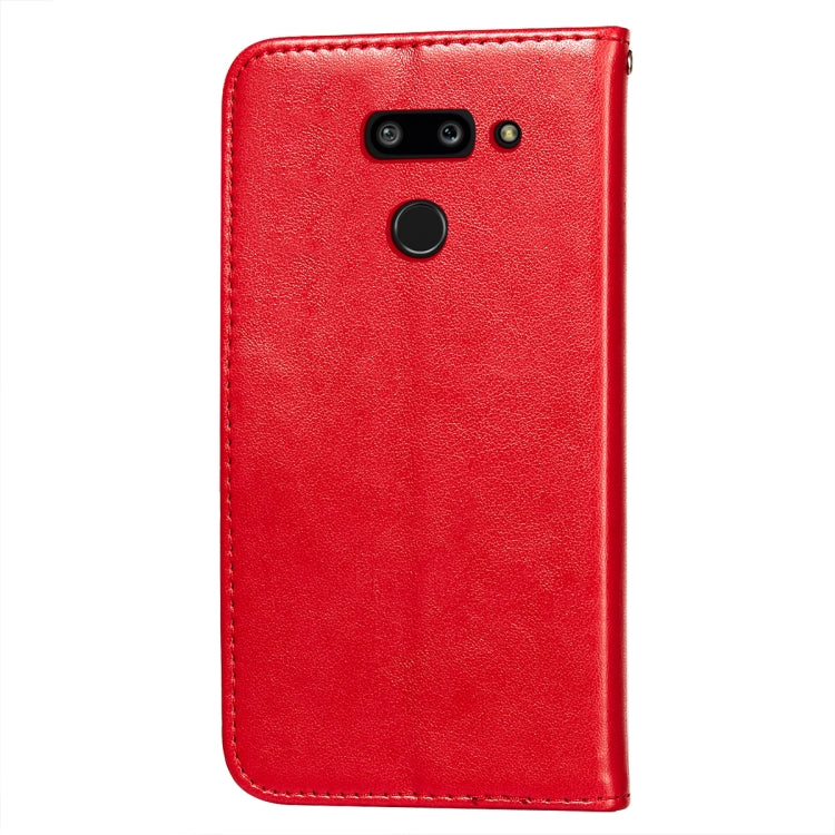 For LG G8 ThinQ Flower Vine Embossing Pattern Horizontal Flip Leather Case with Card Slot & Holder & Wallet & Lanyard
