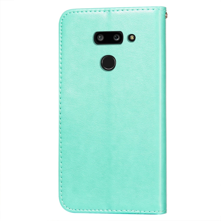 For LG G8 ThinQ Flower Vine Embossing Pattern Horizontal Flip Leather Case with Card Slot & Holder & Wallet & Lanyard
