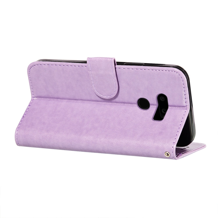 For LG G8 ThinQ Flower Vine Embossing Pattern Horizontal Flip Leather Case with Card Slot & Holder & Wallet & Lanyard