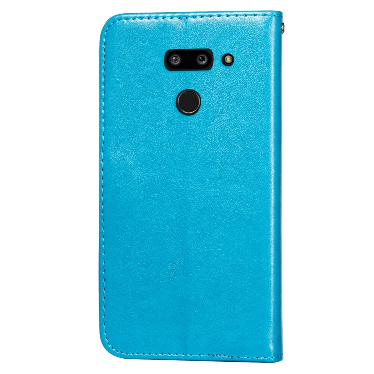 For LG G8 ThinQ Flower Vine Embossing Pattern Horizontal Flip Leather Case with Card Slot & Holder & Wallet & Lanyard