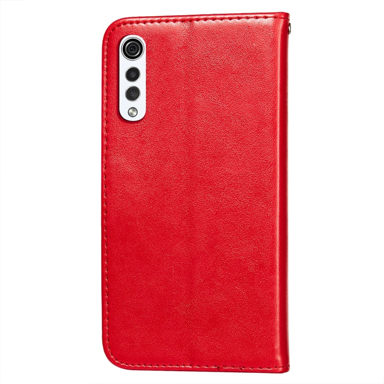 For LG G9 Flower Vine Embossing Pattern Horizontal Flip Leather Case with Card Slot & Holder & Wallet & Lanyard