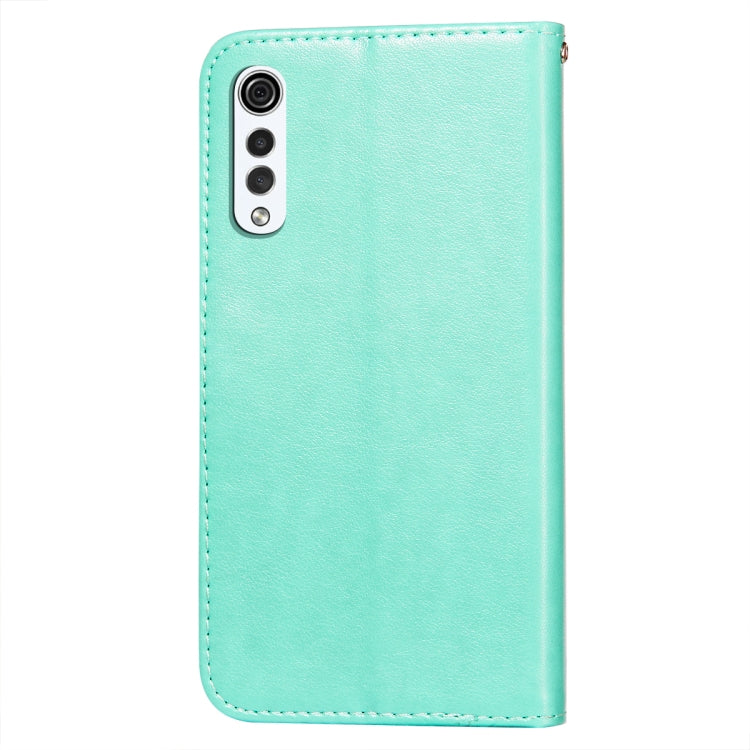 For LG G9 Flower Vine Embossing Pattern Horizontal Flip Leather Case with Card Slot & Holder & Wallet & Lanyard