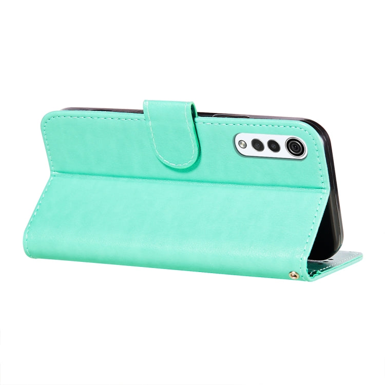 For LG G9 Flower Vine Embossing Pattern Horizontal Flip Leather Case with Card Slot & Holder & Wallet & Lanyard