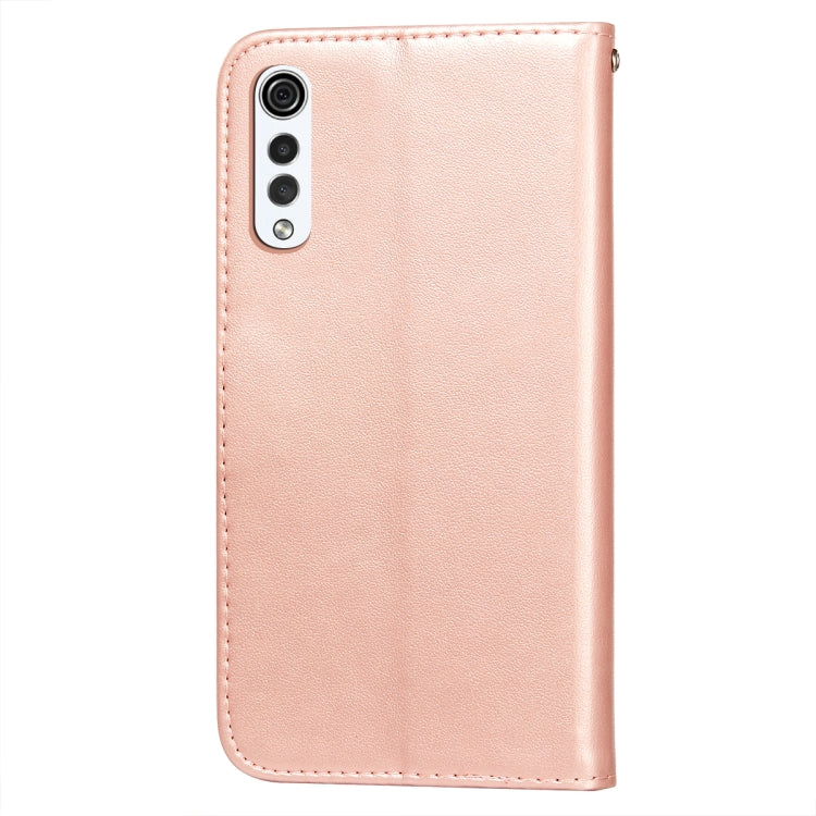 For LG G9 Flower Vine Embossing Pattern Horizontal Flip Leather Case with Card Slot & Holder & Wallet & Lanyard