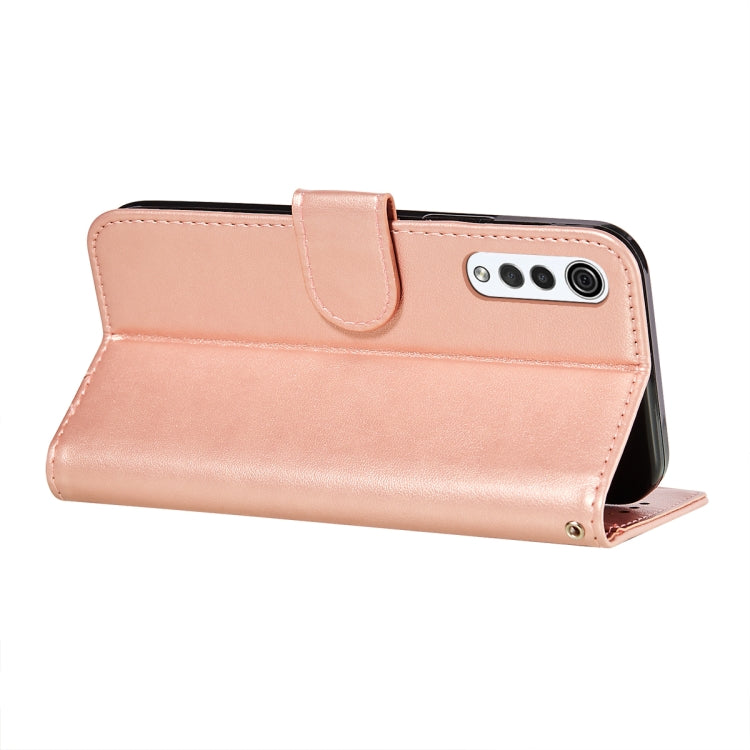 For LG G9 Flower Vine Embossing Pattern Horizontal Flip Leather Case with Card Slot & Holder & Wallet & Lanyard