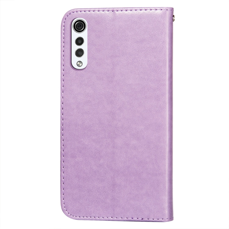 For LG G9 Flower Vine Embossing Pattern Horizontal Flip Leather Case with Card Slot & Holder & Wallet & Lanyard