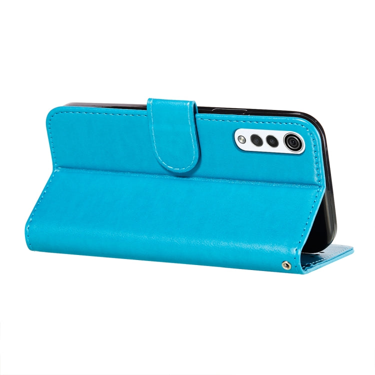For LG G9 Flower Vine Embossing Pattern Horizontal Flip Leather Case with Card Slot & Holder & Wallet & Lanyard