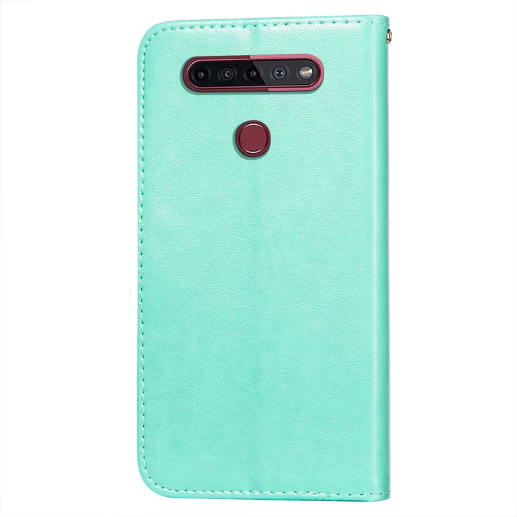 For LG K41S / K51S Flower Vine Embossing Pattern Horizontal Flip Leather Case with Card Slot & Holder & Wallet & Lanyard