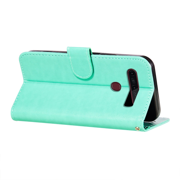 For LG K41S / K51S Flower Vine Embossing Pattern Horizontal Flip Leather Case with Card Slot & Holder & Wallet & Lanyard