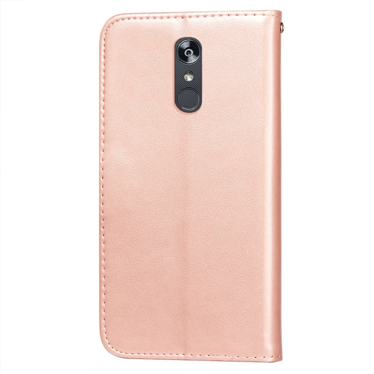 For LG Stylo 4 Flower Vine Embossing Pattern Horizontal Flip Leather Case with Card Slot & Holder & Wallet & Lanyard