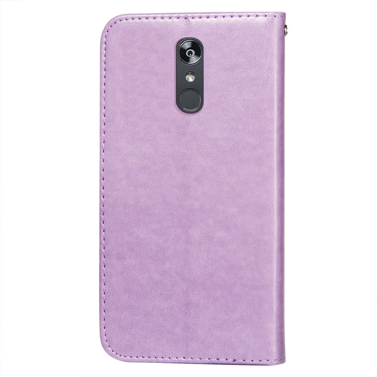 For LG Stylo 4 Flower Vine Embossing Pattern Horizontal Flip Leather Case with Card Slot & Holder & Wallet & Lanyard