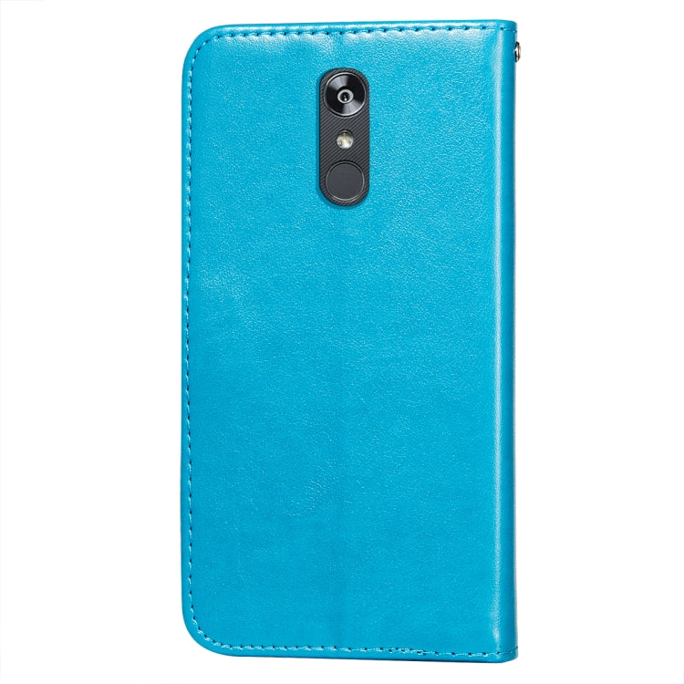 For LG Stylo 4 Flower Vine Embossing Pattern Horizontal Flip Leather Case with Card Slot & Holder & Wallet & Lanyard