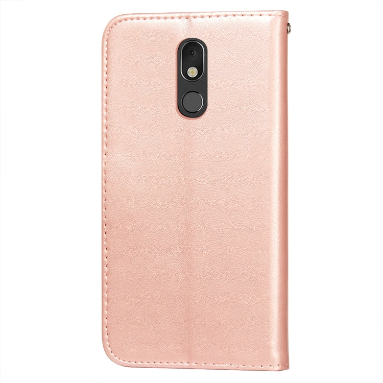 For LG Stylo 5 Flower Vine Embossing Pattern Horizontal Flip Leather Case with Card Slot & Holder & Wallet & Lanyard
