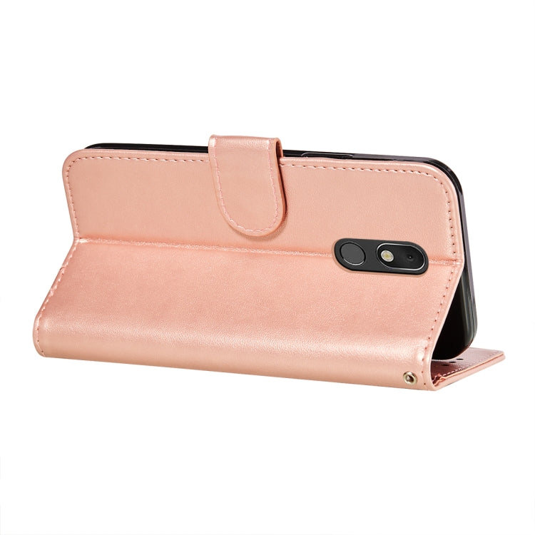 For LG Stylo 5 Flower Vine Embossing Pattern Horizontal Flip Leather Case with Card Slot & Holder & Wallet & Lanyard