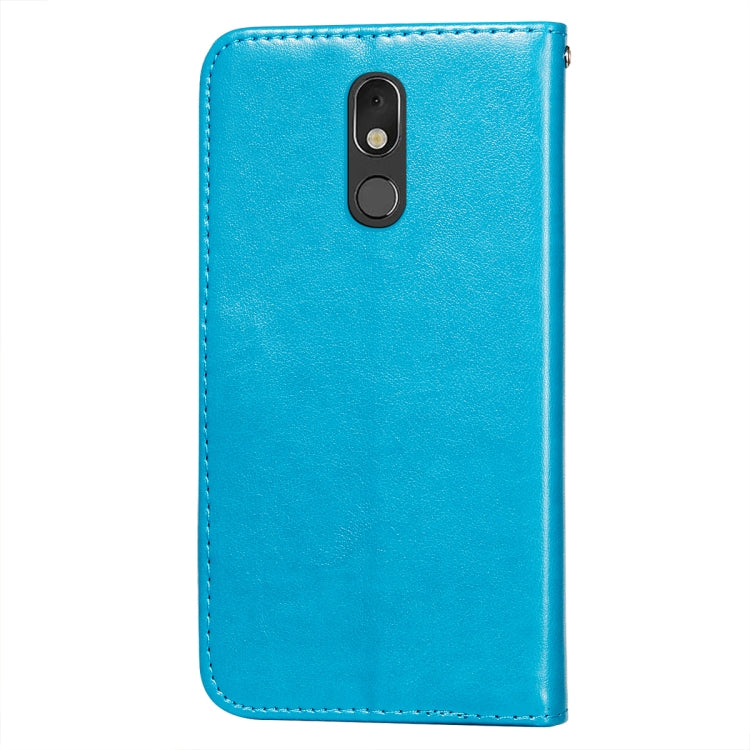 For LG Stylo 5 Flower Vine Embossing Pattern Horizontal Flip Leather Case with Card Slot & Holder & Wallet & Lanyard