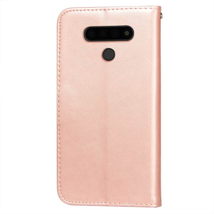 For LG Stylo 6 Flower Vine Embossing Pattern Horizontal Flip Leather Case with Card Slot & Holder & Wallet & Lanyard