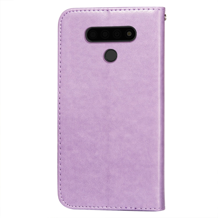 For LG Stylo 6 Flower Vine Embossing Pattern Horizontal Flip Leather Case with Card Slot & Holder & Wallet & Lanyard