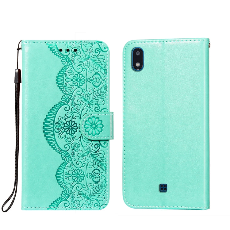 For LG K20 Flower Vine Embossing Pattern Horizontal Flip Leather Case with Card Slot & Holder & Wallet & Lanyard