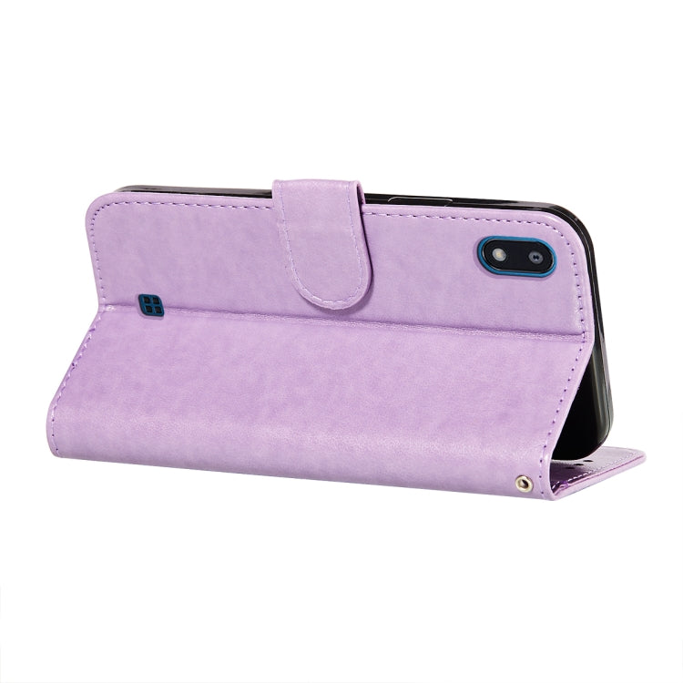 For LG K20 Flower Vine Embossing Pattern Horizontal Flip Leather Case with Card Slot & Holder & Wallet & Lanyard