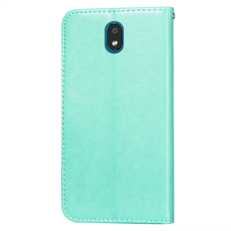 For LG K30 Flower Vine Embossing Pattern Horizontal Flip Leather Case with Card Slot & Holder & Wallet & Lanyard