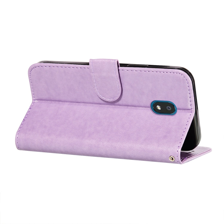 For LG K30 Flower Vine Embossing Pattern Horizontal Flip Leather Case with Card Slot & Holder & Wallet & Lanyard