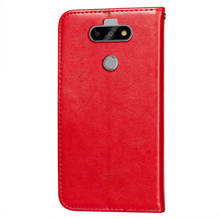 For LG K31 Flower Vine Embossing Pattern Horizontal Flip Leather Case with Card Slot & Holder & Wallet & Lanyard