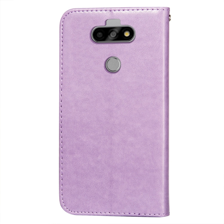 For LG K31 Flower Vine Embossing Pattern Horizontal Flip Leather Case with Card Slot & Holder & Wallet & Lanyard