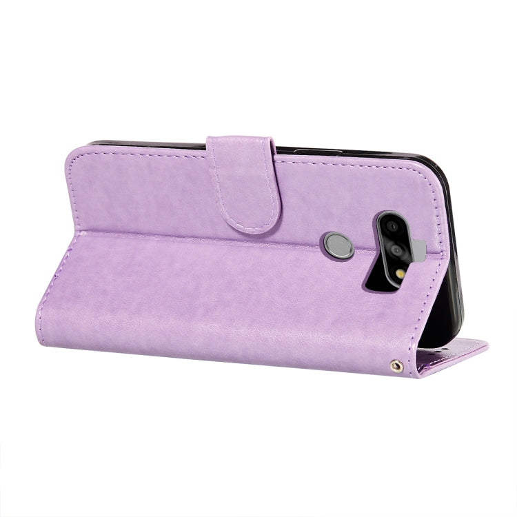 For LG K31 Flower Vine Embossing Pattern Horizontal Flip Leather Case with Card Slot & Holder & Wallet & Lanyard