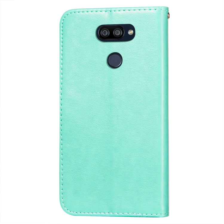 For LG K40S Flower Vine Embossing Pattern Horizontal Flip Leather Case with Card Slot & Holder & Wallet & Lanyard