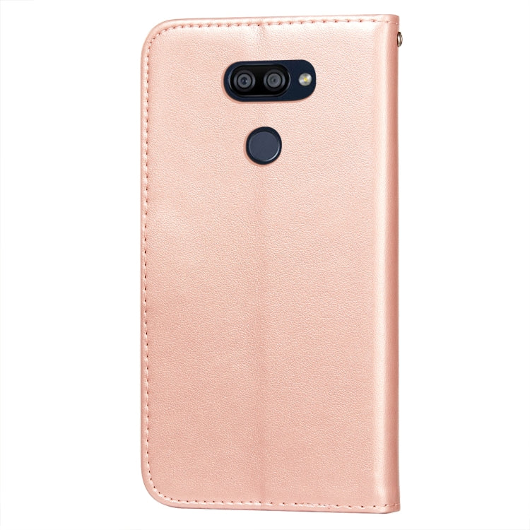 For LG K40S Flower Vine Embossing Pattern Horizontal Flip Leather Case with Card Slot & Holder & Wallet & Lanyard