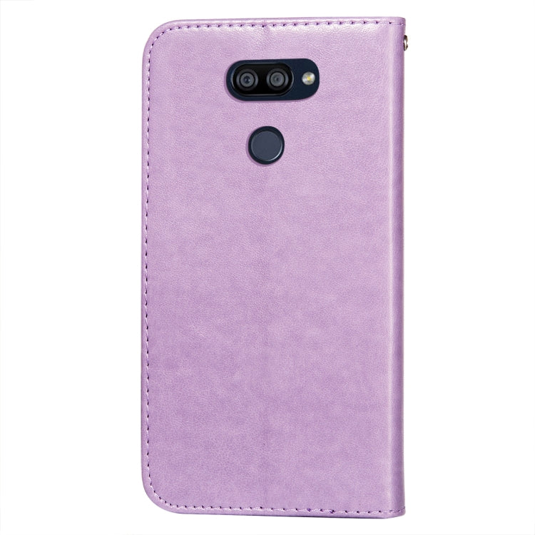 For LG K40S Flower Vine Embossing Pattern Horizontal Flip Leather Case with Card Slot & Holder & Wallet & Lanyard