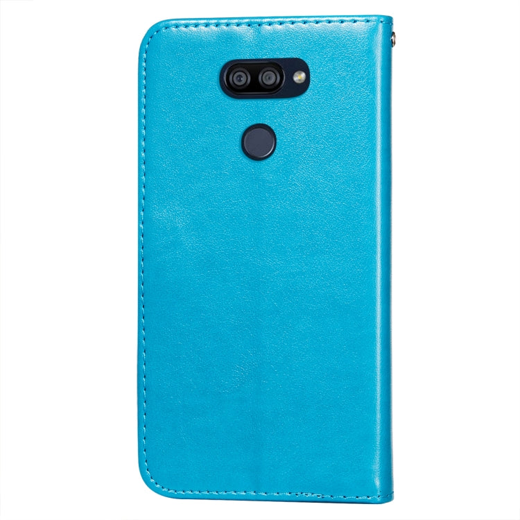 For LG K40S Flower Vine Embossing Pattern Horizontal Flip Leather Case with Card Slot & Holder & Wallet & Lanyard