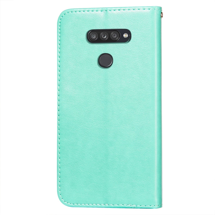 For LG K50S Flower Vine Embossing Pattern Horizontal Flip Leather Case with Card Slot & Holder & Wallet & Lanyard