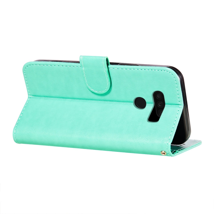 For LG K50S Flower Vine Embossing Pattern Horizontal Flip Leather Case with Card Slot & Holder & Wallet & Lanyard