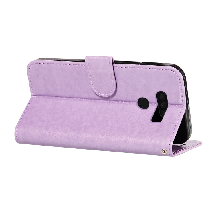 For LG K50S Flower Vine Embossing Pattern Horizontal Flip Leather Case with Card Slot & Holder & Wallet & Lanyard